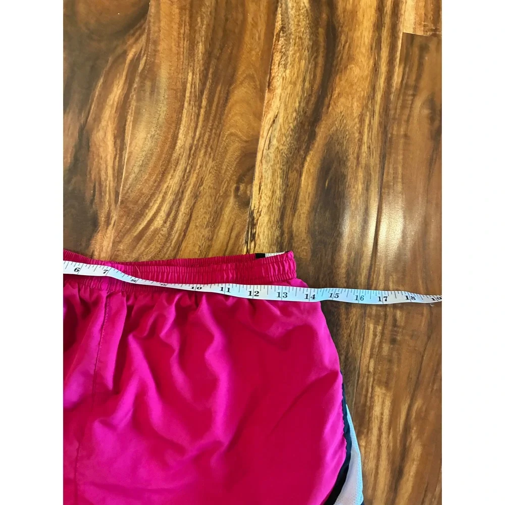 Nike Dri-FIT‎ Tempo Running Shorts Pink White Black Trim Womens Medium